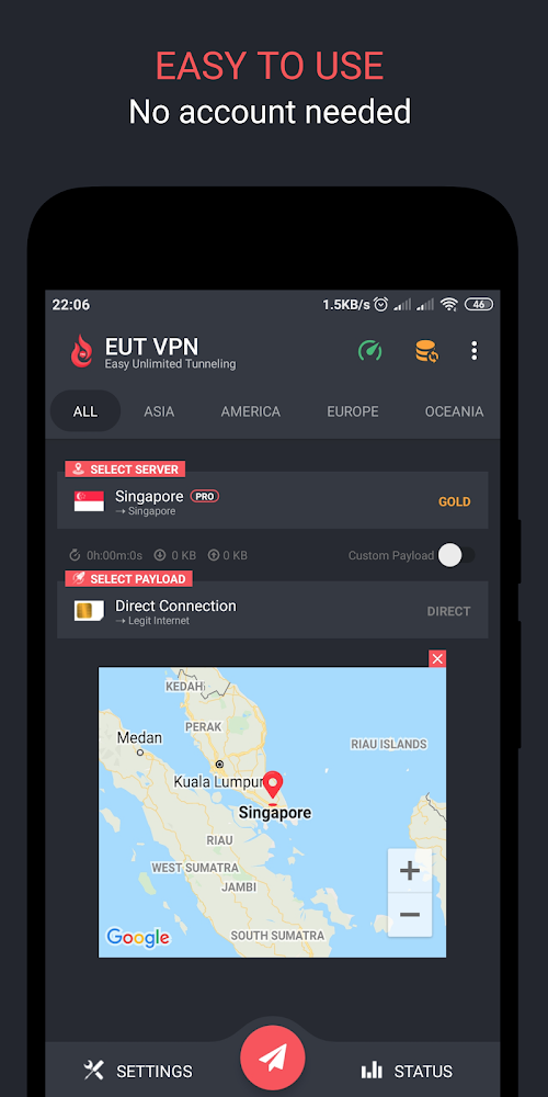 EUT VPN v1.3.14 APK + MOD (PRO Unlocked) 